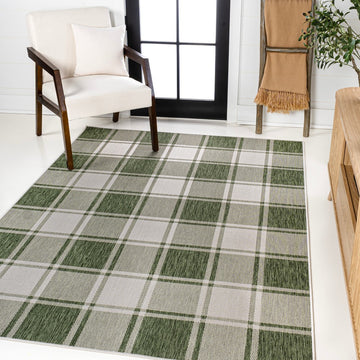 Sabine Traditional Farmhouse Bold Gingham Area Rug